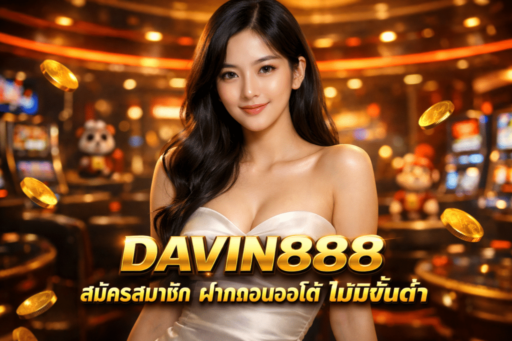 DAVIN888 สมัครสมาชิก ฝากถอนออโต้ ใช้วอเลทได้ ไม่มีขั้นต่ำ